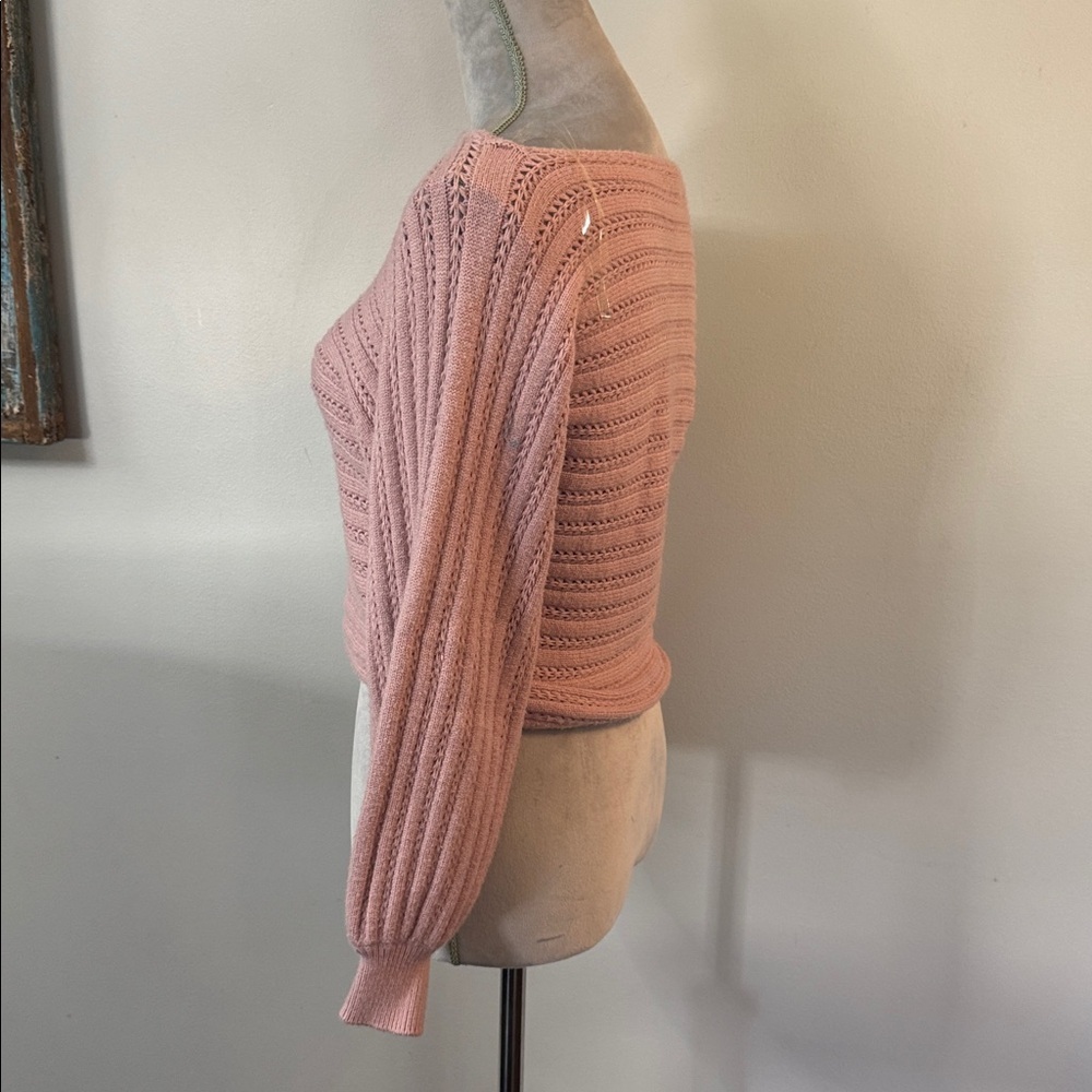 Active USA cropped knitted White Sweater S - Picture 4 of 9